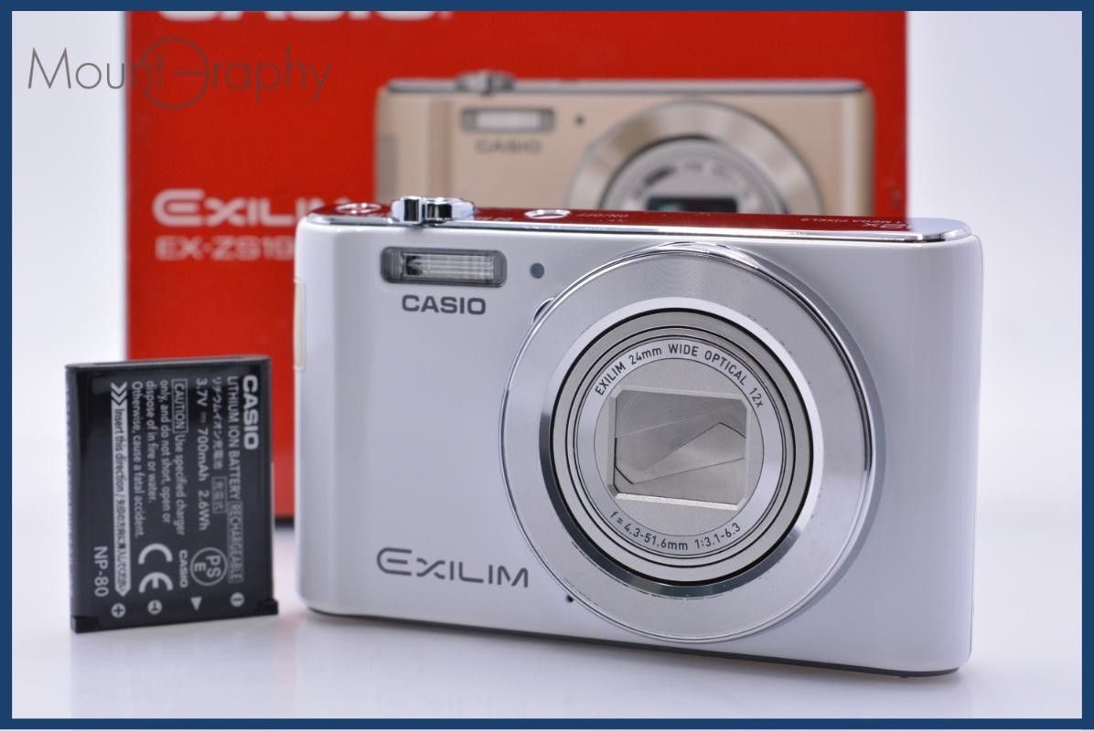 【動作保証】 カシオ CASIO EXILIM EX-ZS190 12X 元箱、バッテリー付属 同梱無料 #ks661
