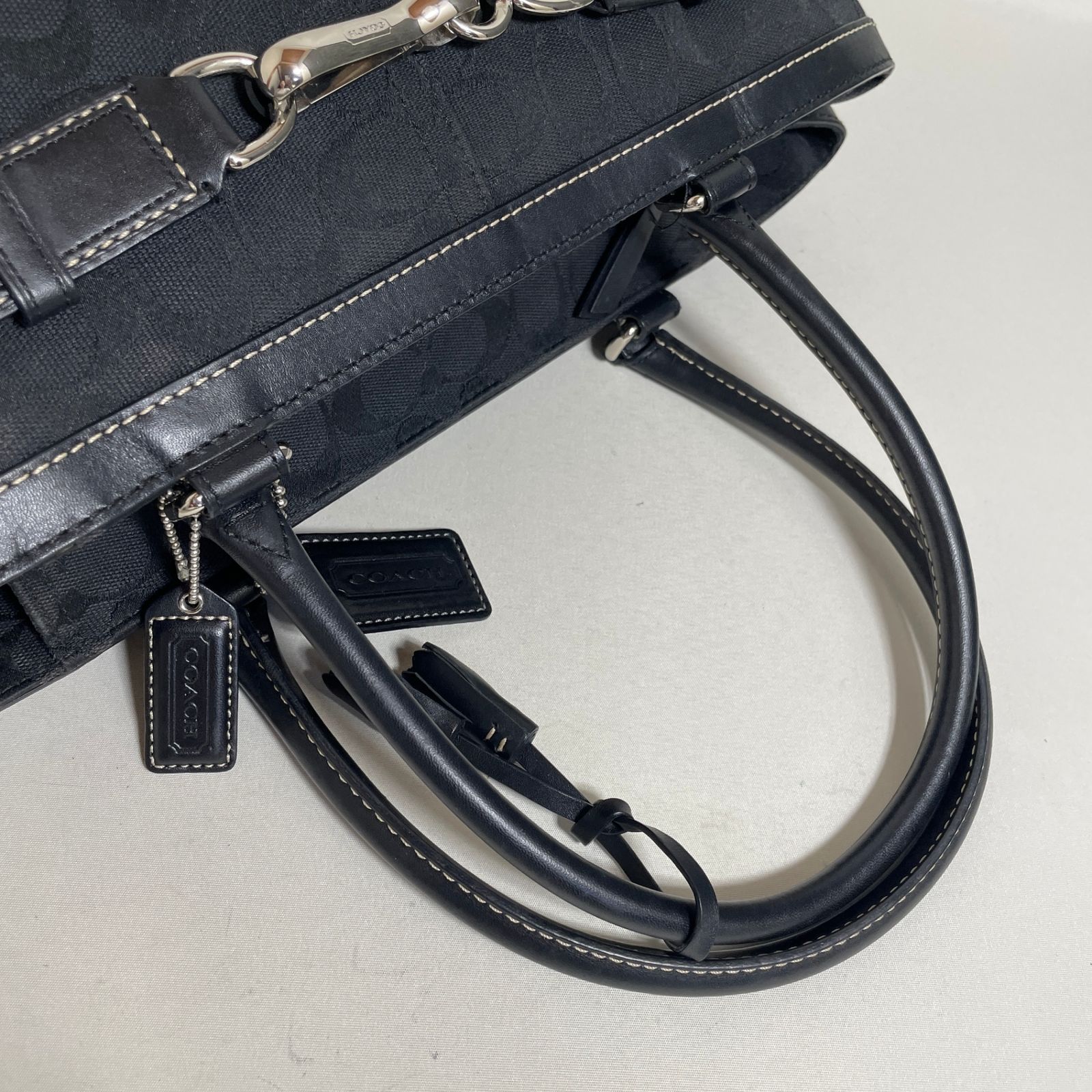 2606-190｜コーチ シグネチャー トートバッグ ブラック - メルカリ