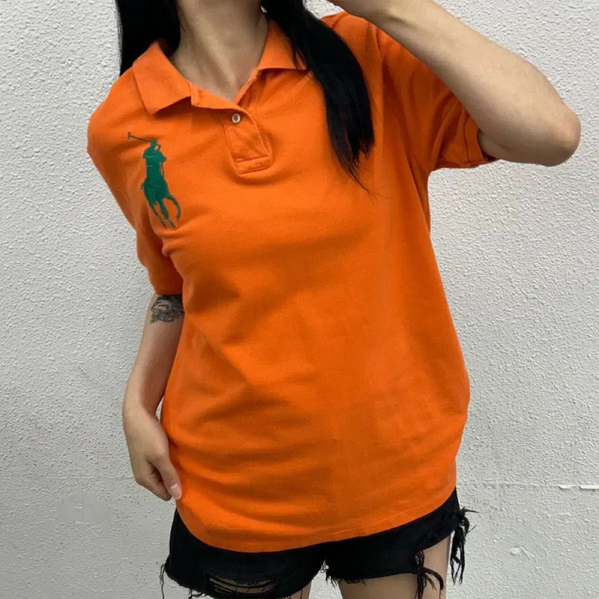 ポロラルフローレン ビッグポニー オレンジ Tシャツ XL