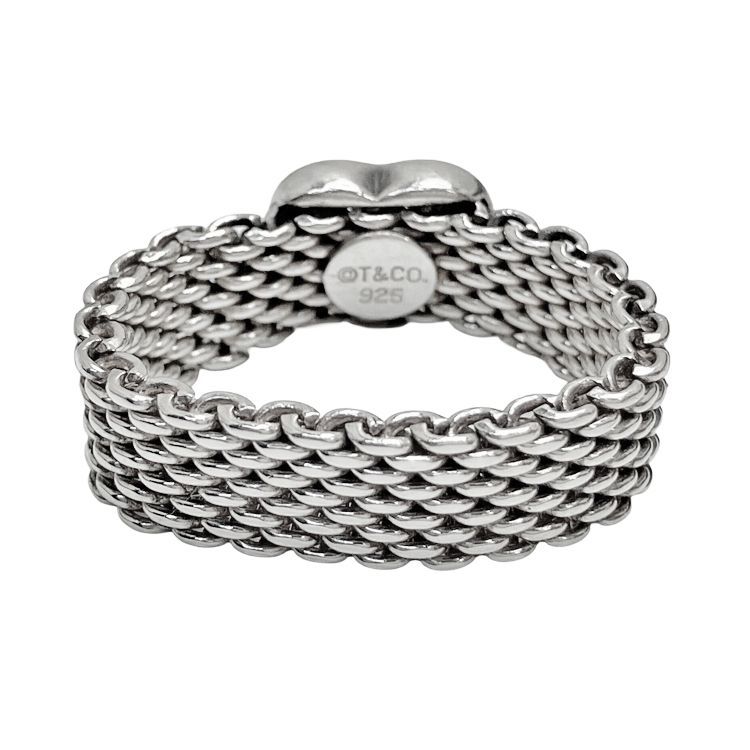 Tiffany&Co. ティファニー サマセット メッシュ ハート リング size=14