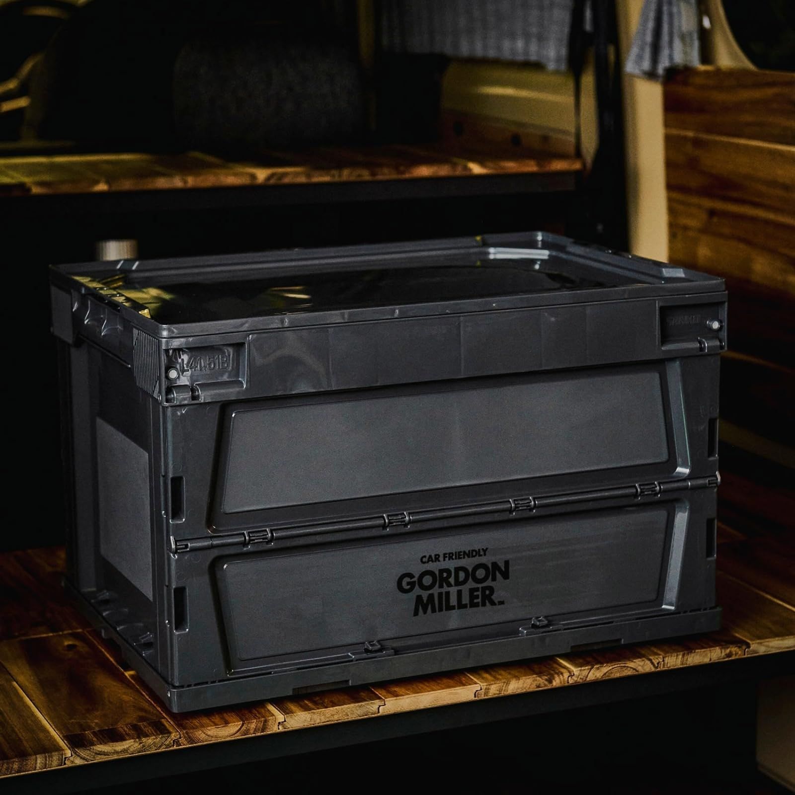 GORDON MILLER 車用 50L フォールディングコンテナ ガレージ カーゴラック 折り畳み式 収納ボックス ダークグレー 1544195Ju 06151887