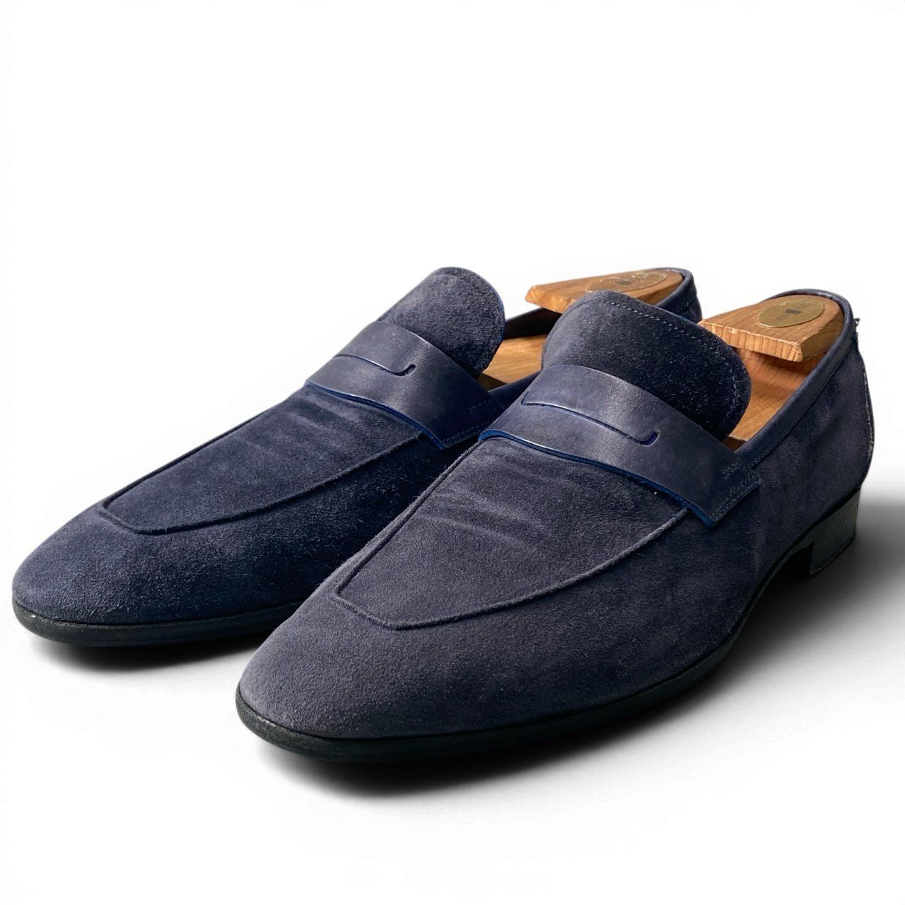 ベルルッティ　Berluti レザー　スリッポン　ローファー　ネイビー 1d23 Berluti ベルルッティ Lorenzo ロレンツォ スエードローファー