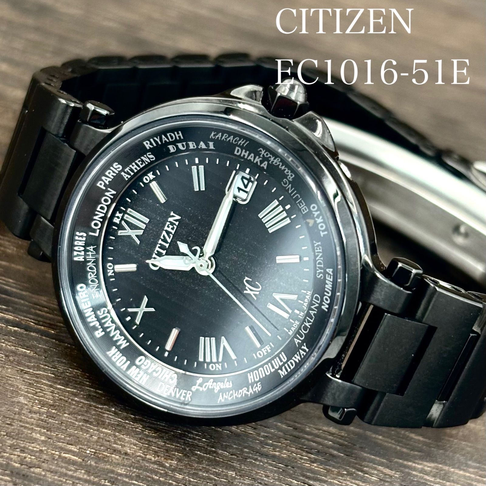 【稼働/世界1000本限定】CITIZEN/シチズン XC/クロスシー 腕時計 ソーラー basic collection/ベーシックコレクション ハッピーフライト ブラック文字盤 ラメ 2025年製 レディース