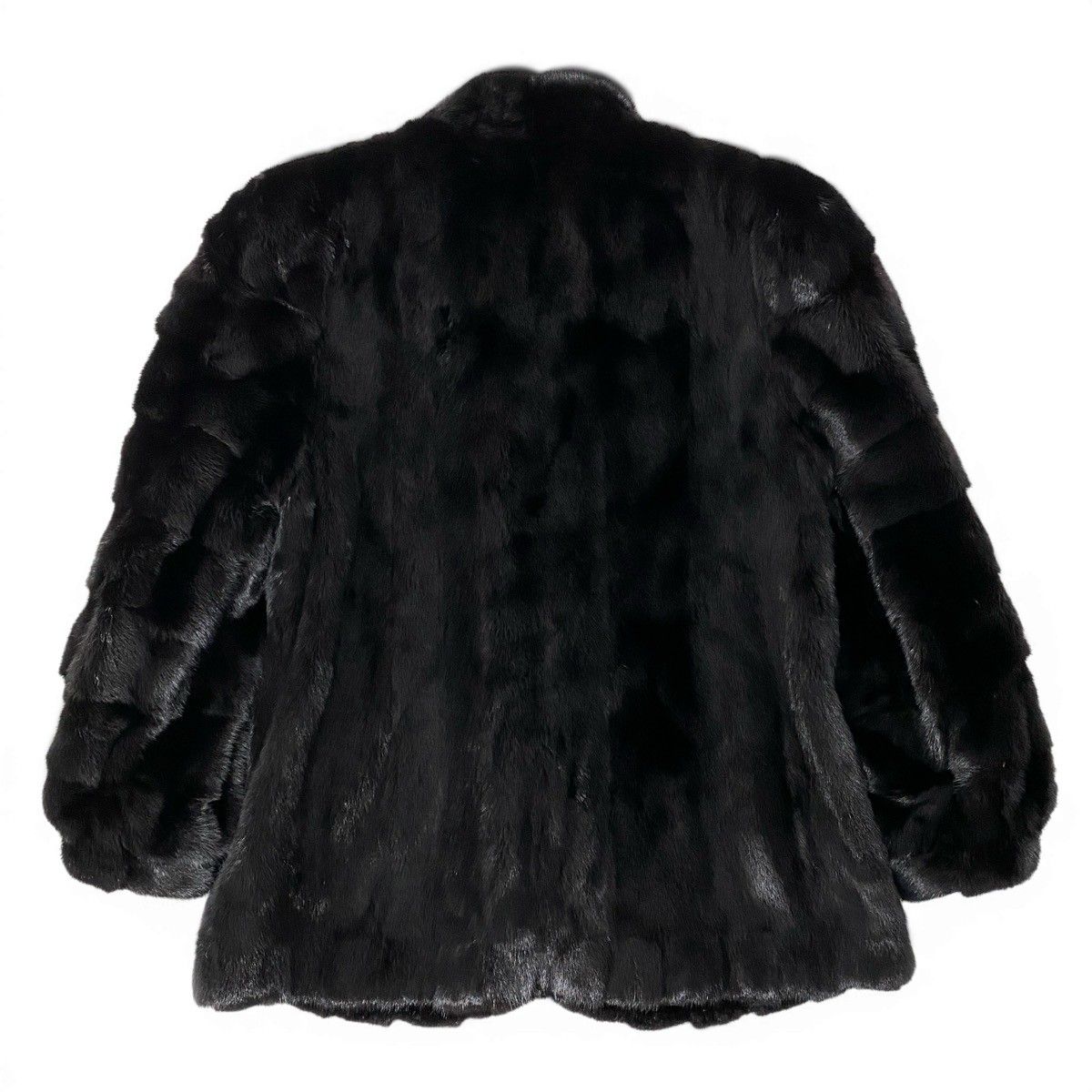 美品 SAGA MINK サガミンク 高級毛皮 銀タグ ブラック 13 XL 65g14 SAGA MINK サガミンク 銀サガ 袖段 希少デザイン ダークミンク