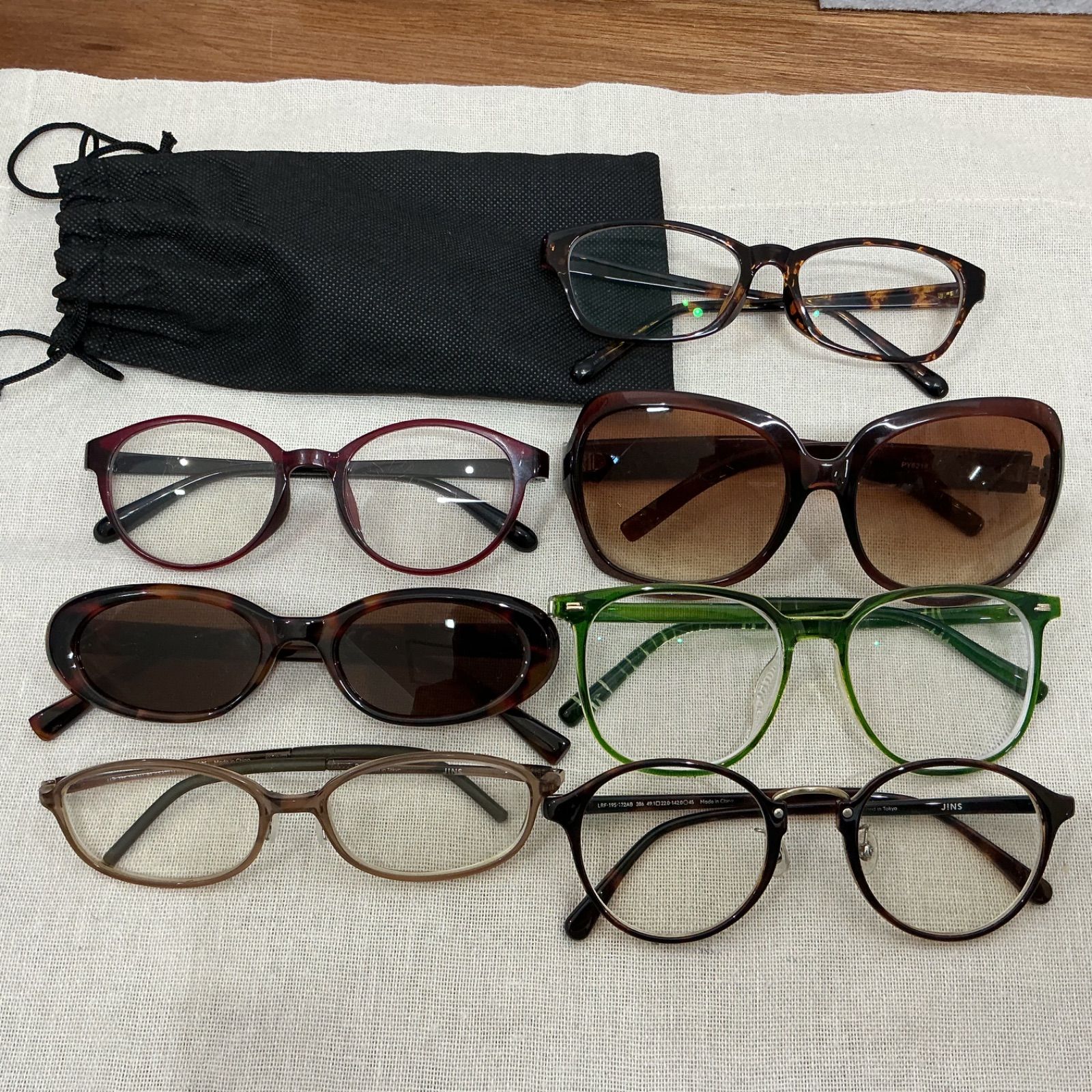 メガネ サングラス 7点まとめ売り ネジ不良あり ジャンク品 中古
