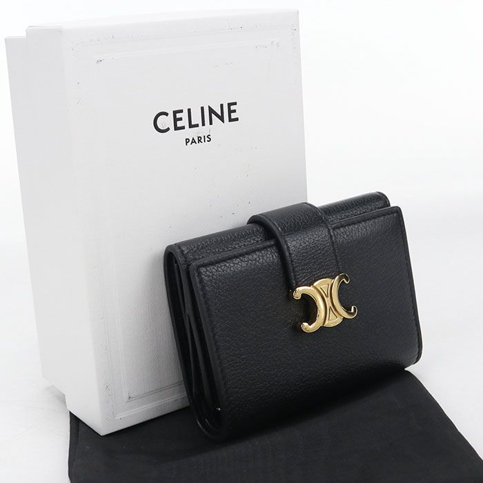 CELINE セリーヌ ファイン 10M963GHH.38NO 三つ折り財布 カーフスキン【中古】 レディース