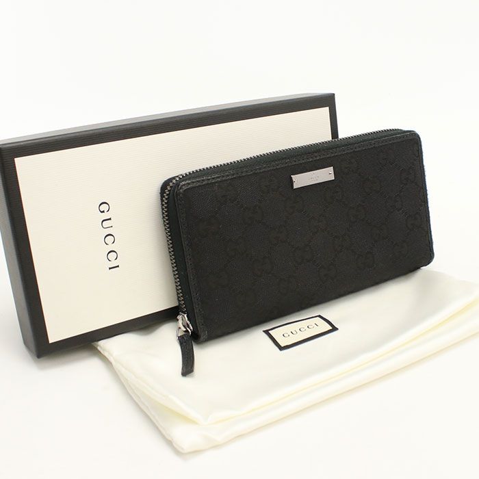 GUCCI グッチ ジップアラウンドウォレット GGキャンバス 307980 長財布ラウンドファスナー キャンバス【中古】 ユニセックス