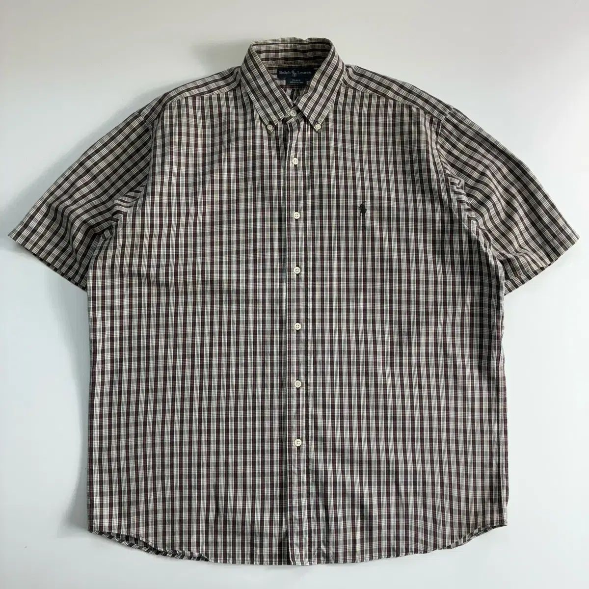 POLO ポロ ラルフローレン 刺繍 コットン CHECK 半袖 シャツ