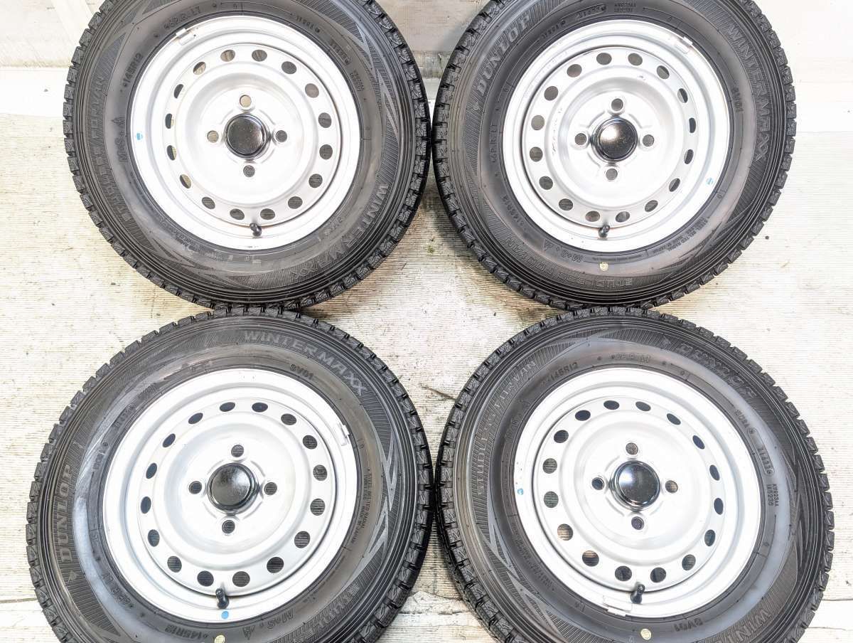 145R12 6PR ダンロップ ウィンターマックス SV01 A100 12x4.0 100-4穴
