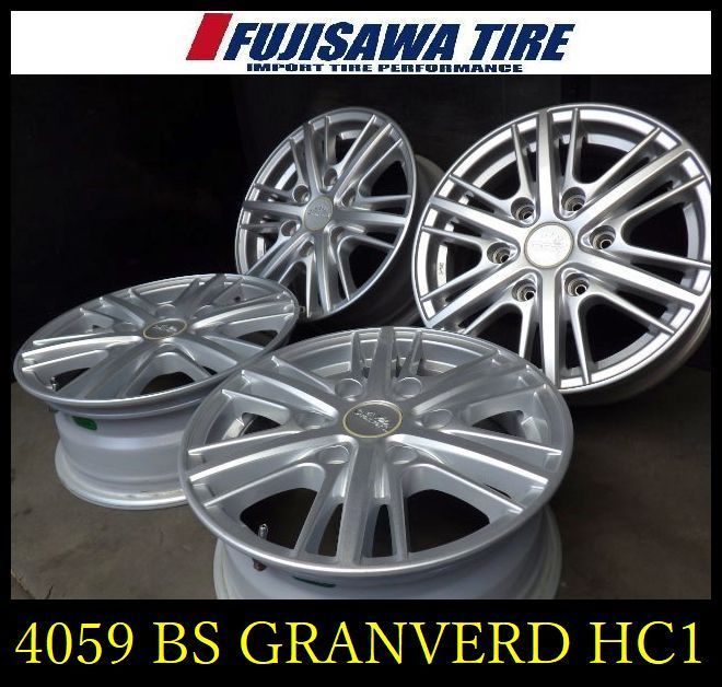 【4059】20B▲送料無料▲BS Granverd HC1▲15x6.0J 6穴 PCD139.7 +45▲4本 26104198 19,140円