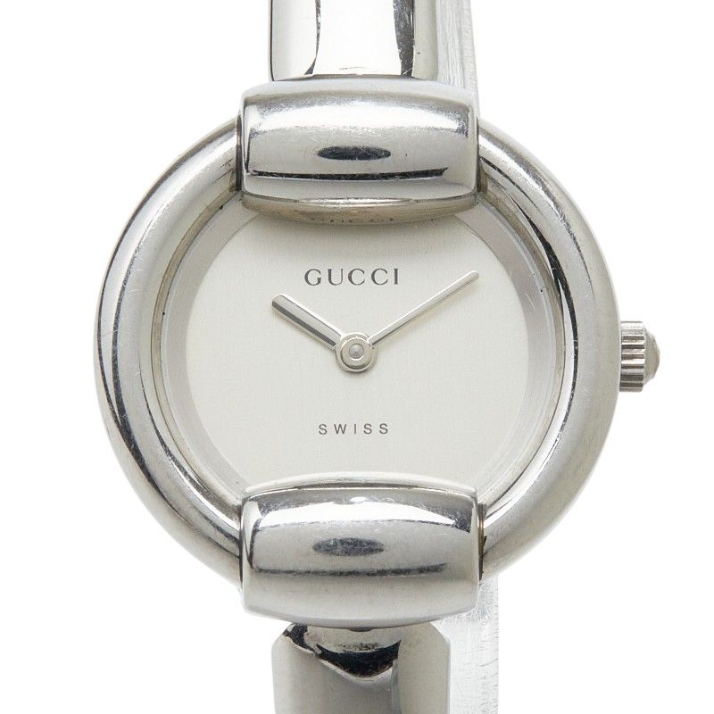 グッチ バングルウォッチ 腕時計 1400L シルバー ステンレススチール レディース GUCCI【1-0278477】