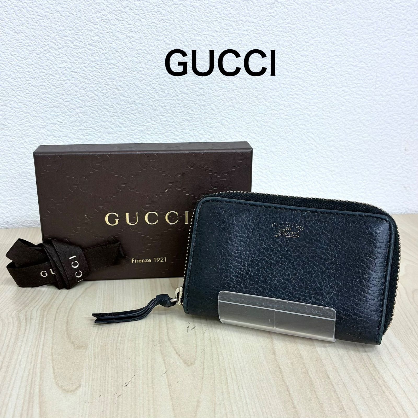 【グッチ GUCCI】ラウンドファスナーコインケース ブラック ⭐︎