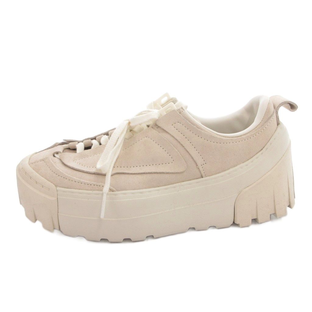 オニツカタイガー Onitsuka Tiger スニーカー シューズ 厚底 ローカット 23.5 白 ホワイト /FF ■GY53
