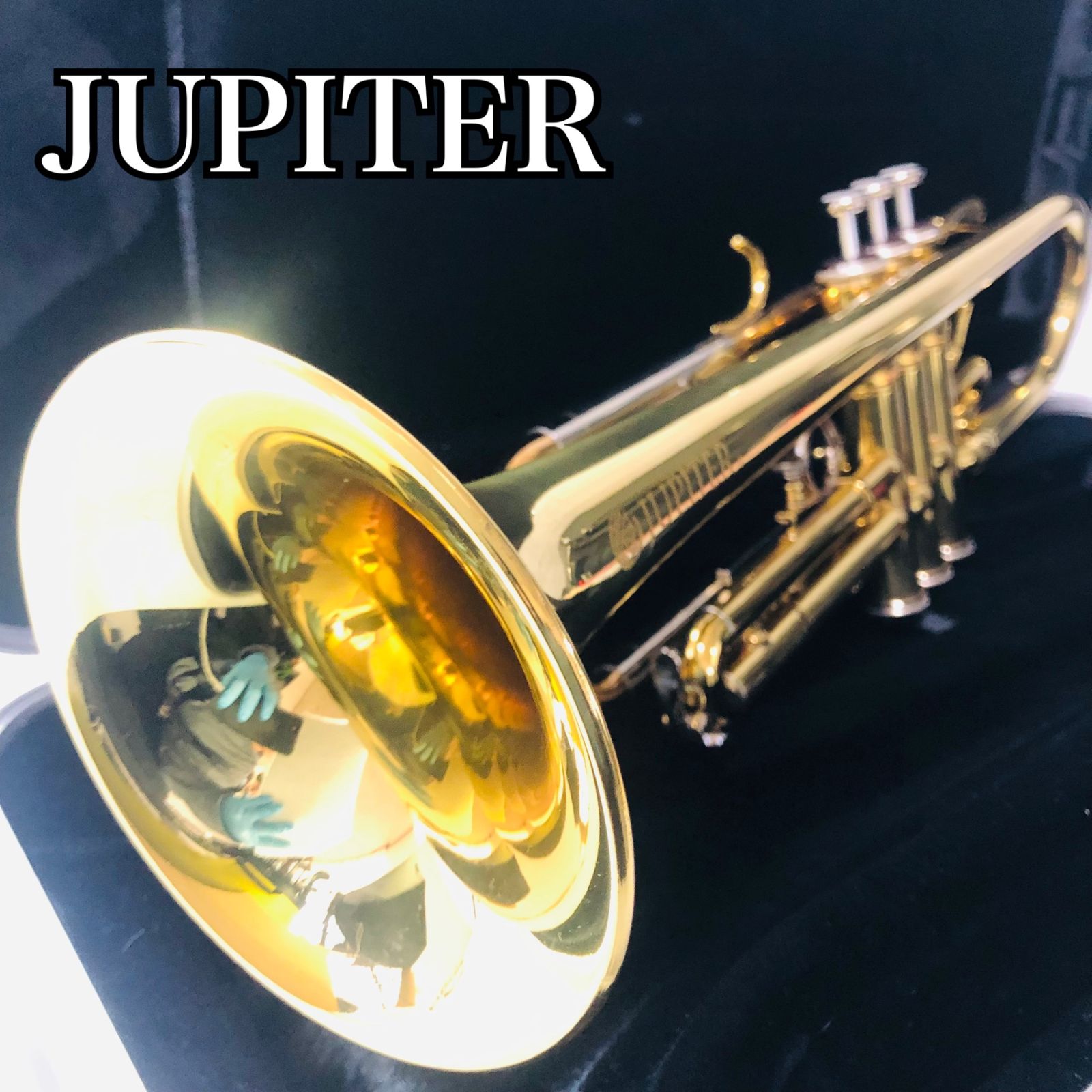 美品 JUPITER ジュピター JTR500 トランペット マウスピース 入門 初心者 金管楽器 吹奏楽 ケース　KG-24