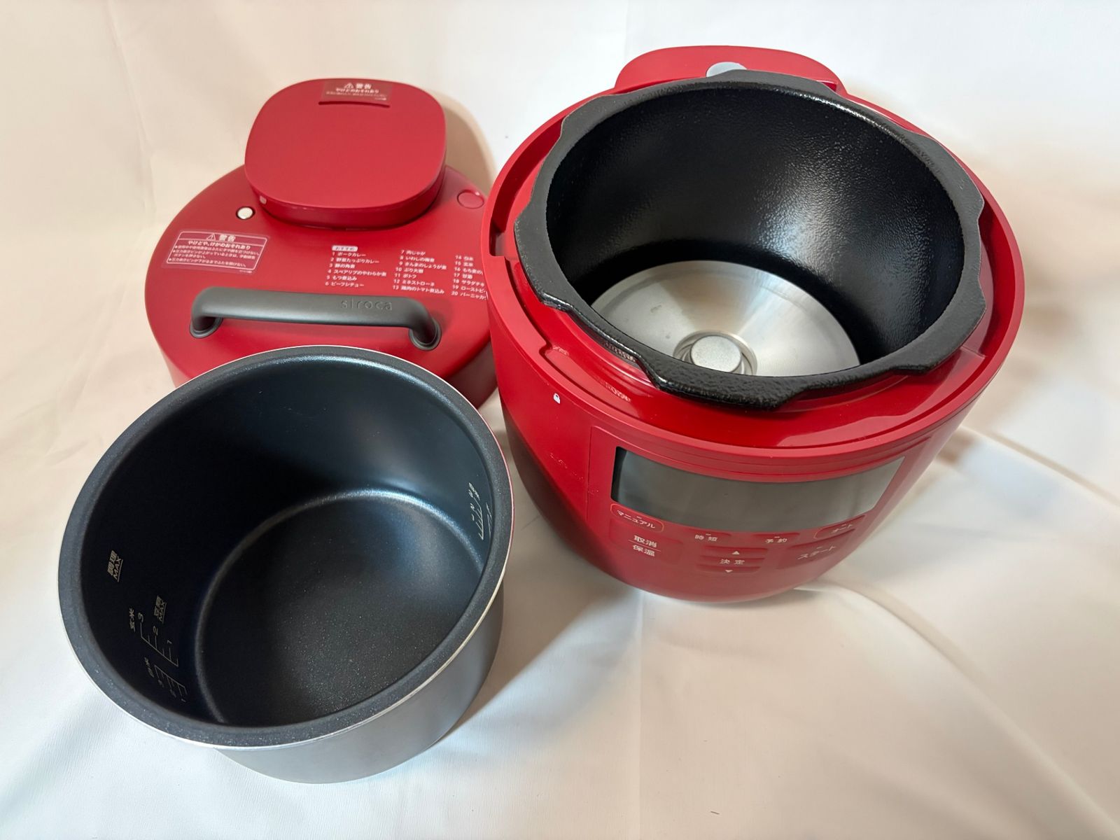 □ シロカ siroca 電気圧力鍋 SP-2DS251-W レッド 2.4L おうちシェフ