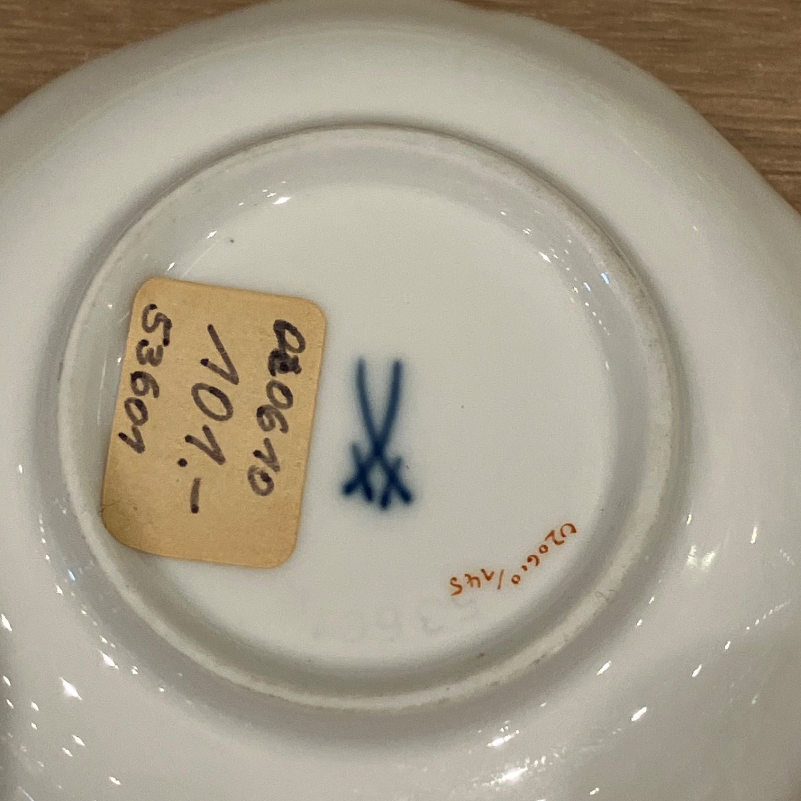 マイセン イエローローズ ミニプレート 1枚 幅約7.5㎝ 新F8-0714