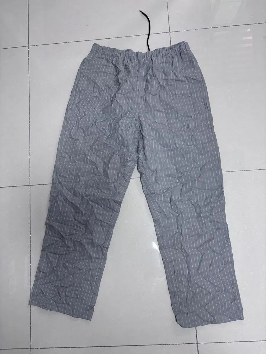 STUSSY BEACH PANT WRINKLED STRIPE(L)