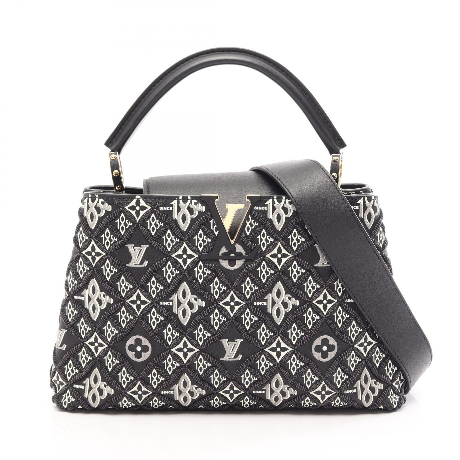 ルイ・ヴィトン LOUIS VUITTON ハンドバッグ カプシーヌMM Since1854 2WAY M57358 ノワール レザー SINCE1854 カプシーヌMM レディース Used A
