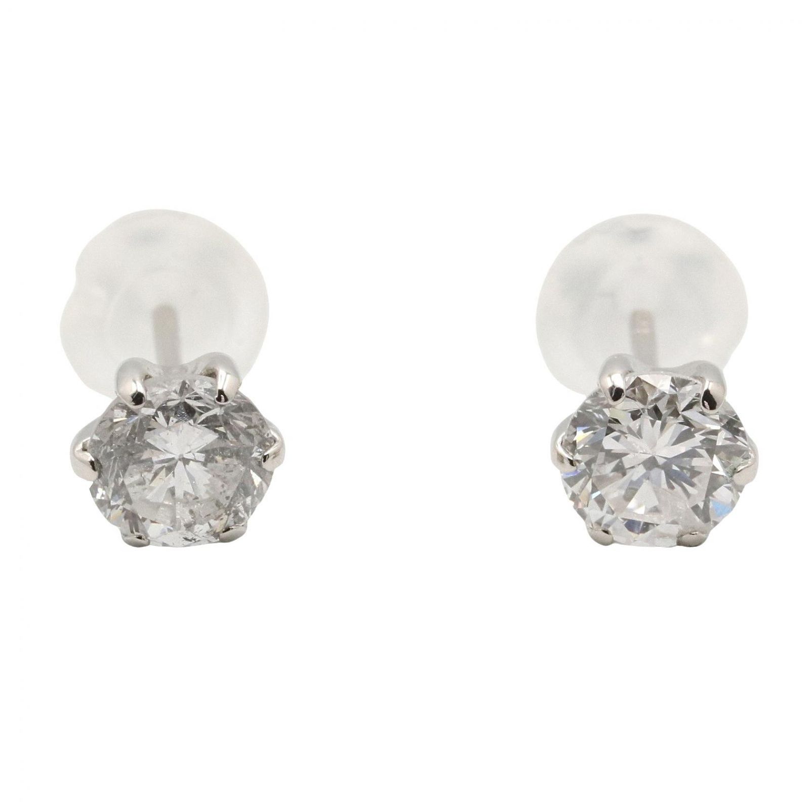 ジュエリー JEWELRY ピアス ダイヤ ピアス ﾀﾞｲﾔ 0.4g F/G Pt900プラチナ ダイヤモンド ピアス レディース Used A