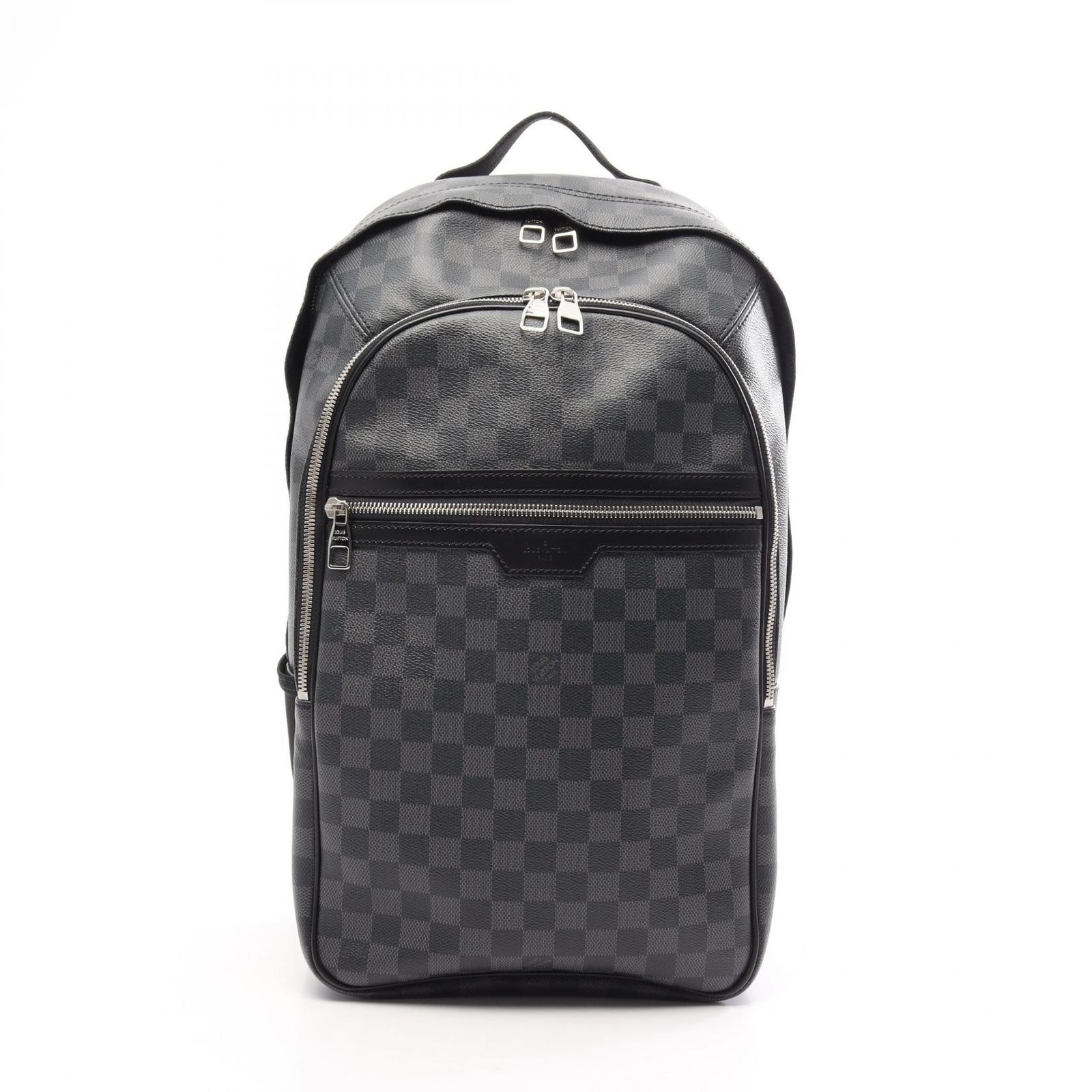 ルイ・ヴィトン LOUIS VUITTON リュックサック バックパック ミカエル ダミエグラフィット N58024 PVCコーティングキャンバス レザー ミカエル メンズ Used B