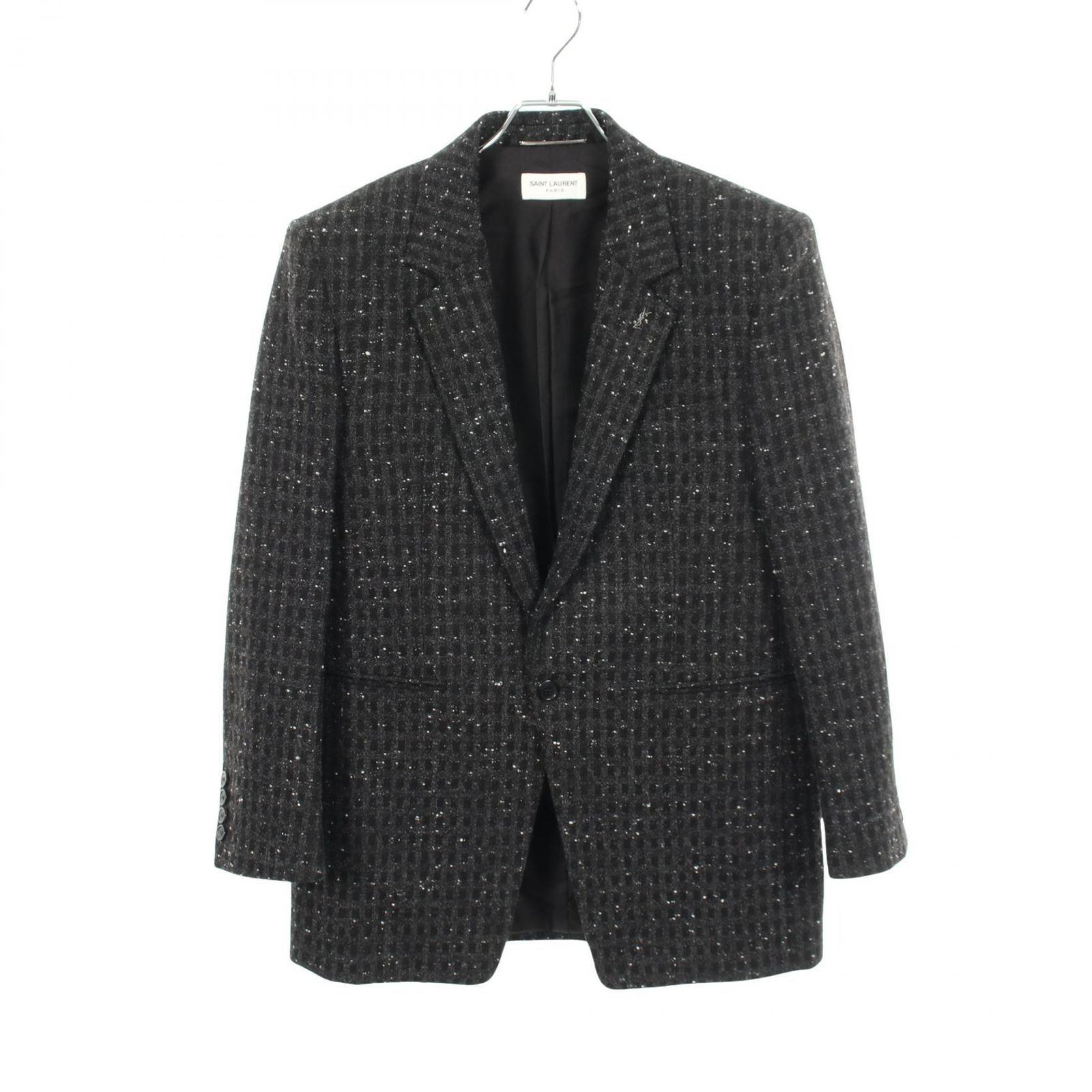 サンローランパリ SAINT LAURENT PARIS テーラードジャケット 総柄 660071 ウール テーラードジャケット メンズ Used A