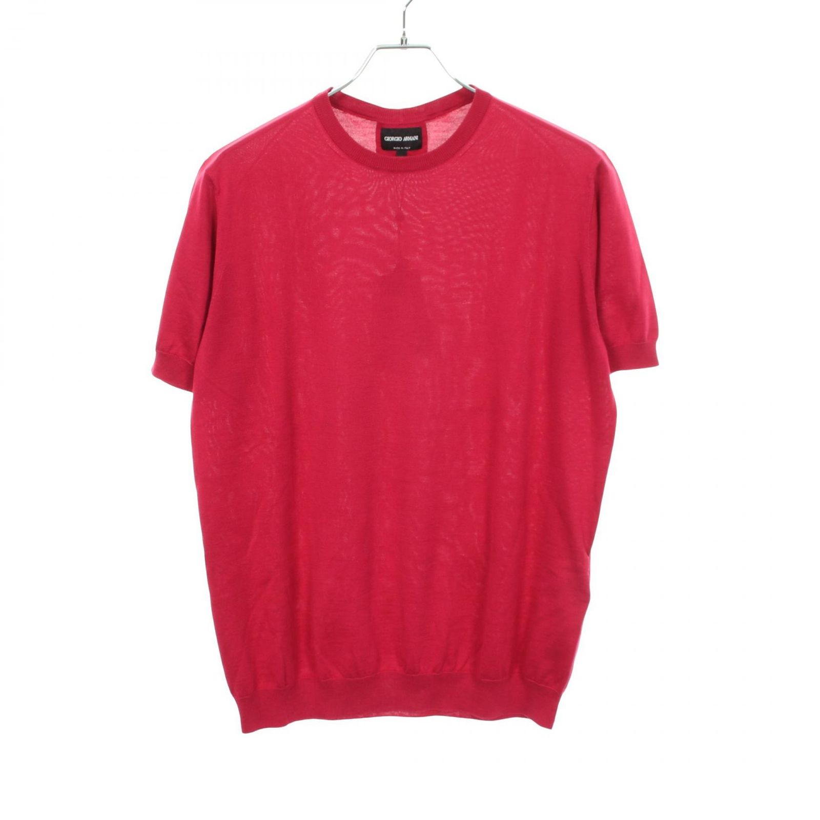 ジョルジオアルマーニ GIORGIO ARMANI ニット 半袖 シルク コットン ニット メンズ Used A