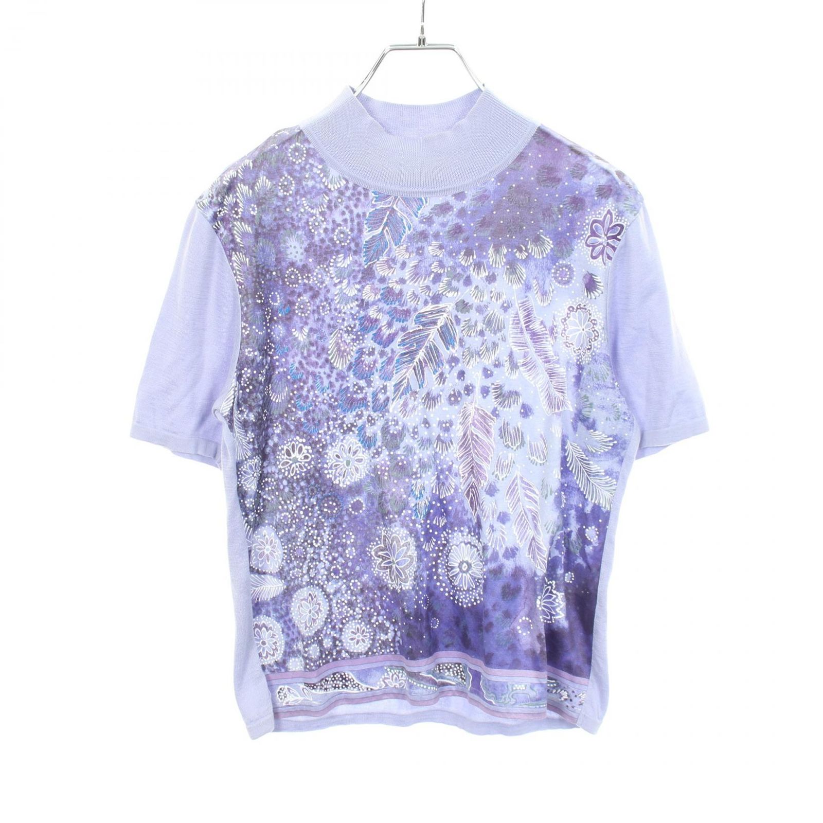 レオナールファッション LEONARD FASHION カットソー 花柄 切替 モックネック 0339134 コットン カットソー レディース Used B