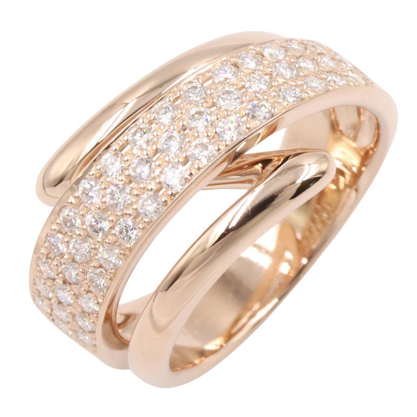 ジュエリー JEWELRY リング・指輪 ダイヤモンド リング ﾀﾞｲﾔ 7.4g #11.5 K18PG（ピンクゴールド） ダイヤモンド リング レディース Used A
