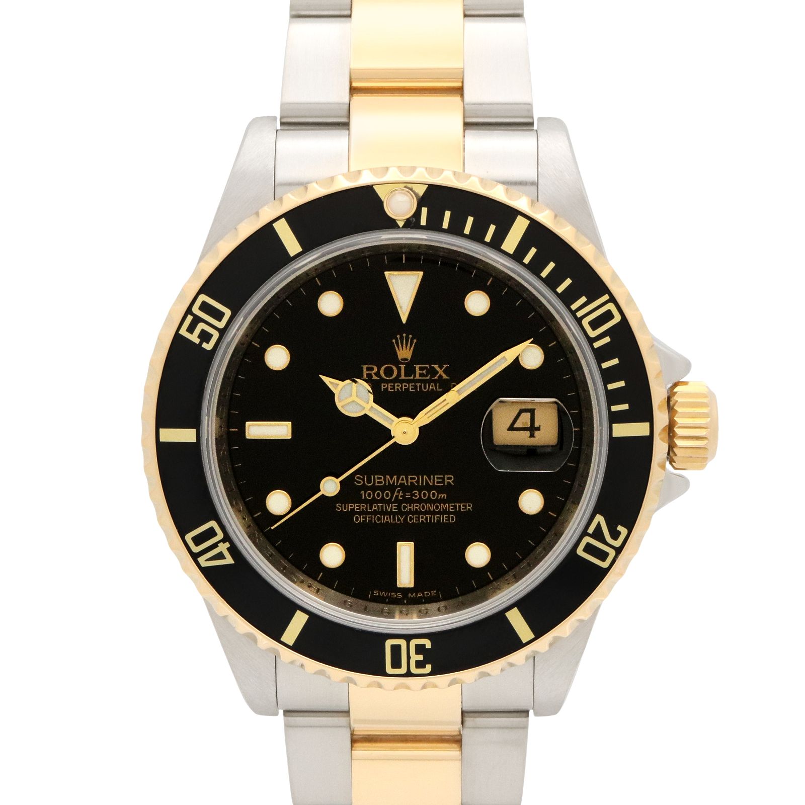 ロレックス ROLEX 腕時計 サブマリーナ V番 16613LN BK K18（イエローゴールド） ステンレススチール サブマリーナ V番 メンズ Used A