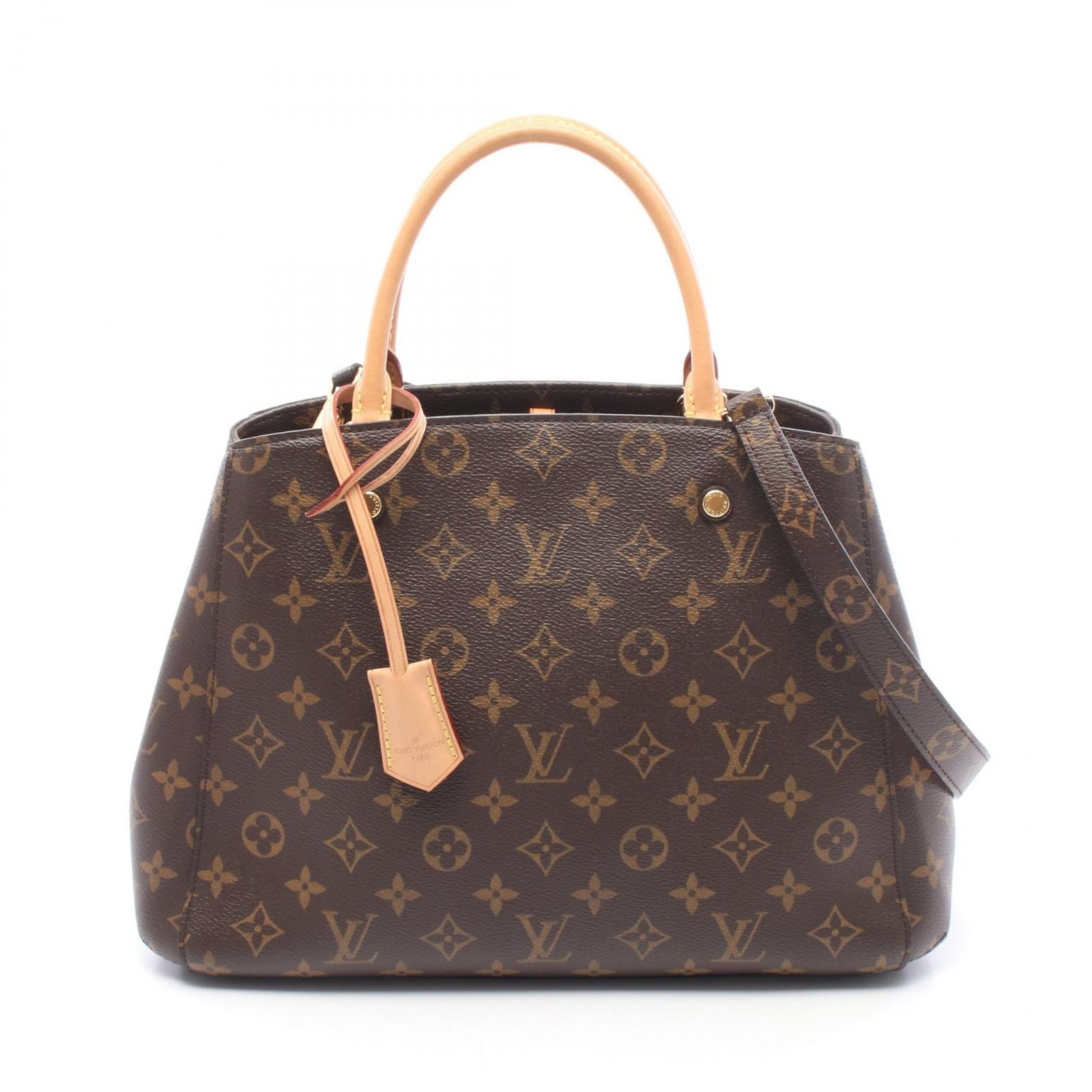 ルイ・ヴィトン LOUIS VUITTON ハンドバッグ モンテーニュMM モノグラム 2WAY M41056 PVCコーティングキャンバス レザー モンテーニュMM レディース Used A