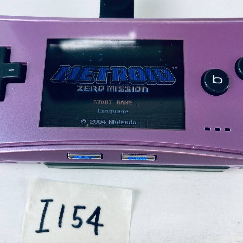◇I154【通電OK】ゲームボーイミクロ GAME BOY micro パープル GBA