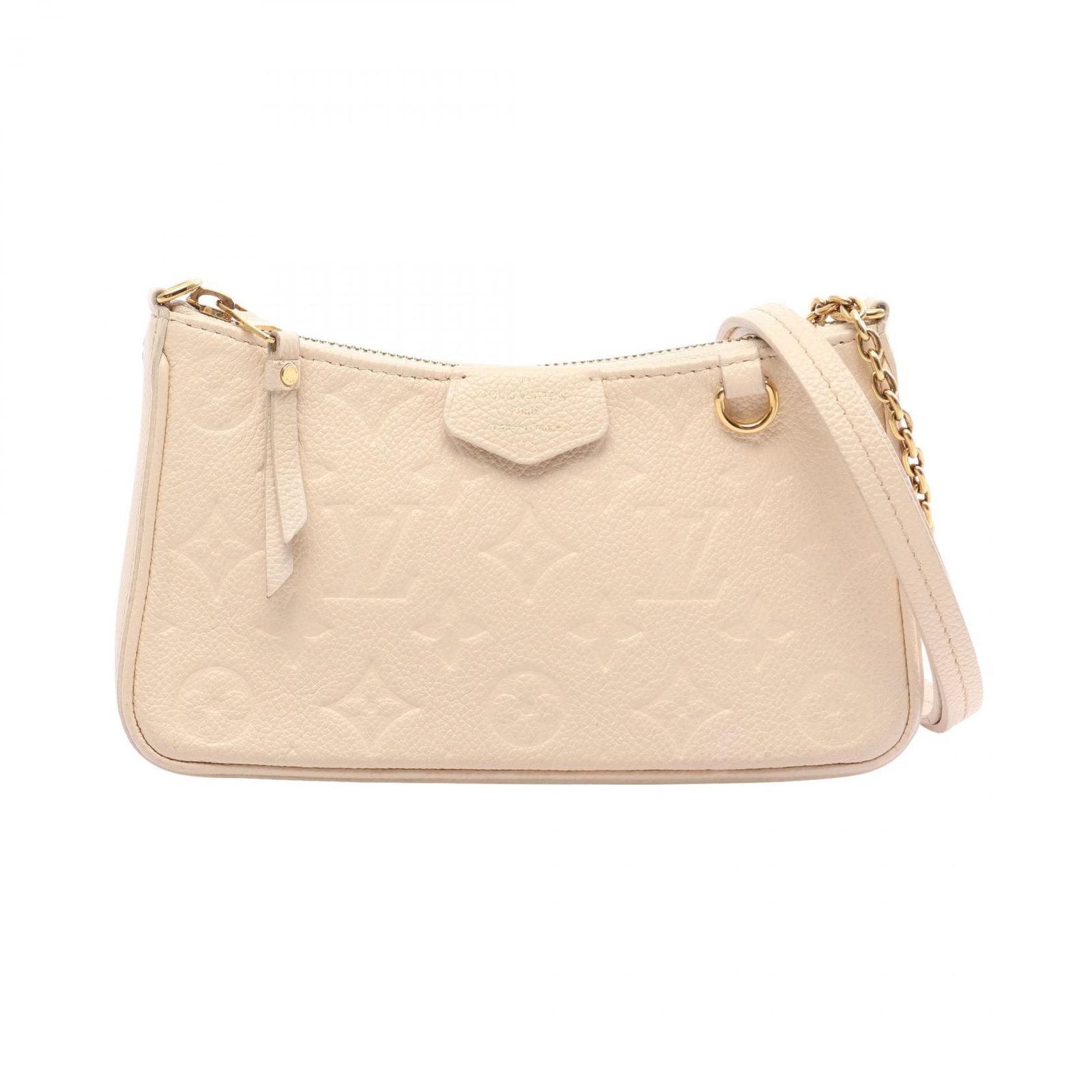 ルイ・ヴィトン LOUIS VUITTON ショルダーバッグ イージーポーチ モノグラムアンプラント クレーム 2WAY M81066 クレーム レザー イージーポーチ レディース Used A