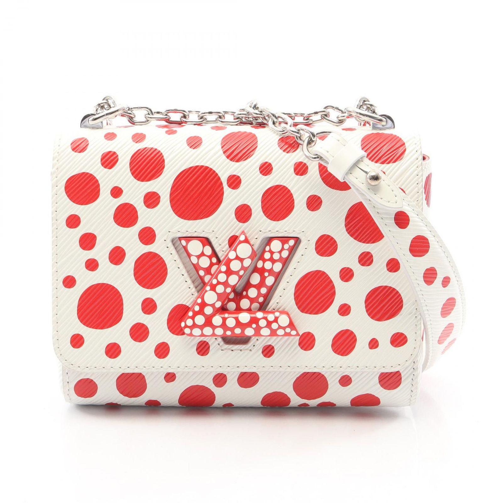 ルイ・ヴィトン LOUIS VUITTON ショルダーバッグ LV × YK ツイストPM インフィニティドット 草間彌生 M21949 ホワイト/レッド レザー LV×YK ツイストPM レディース Used A 168,400円