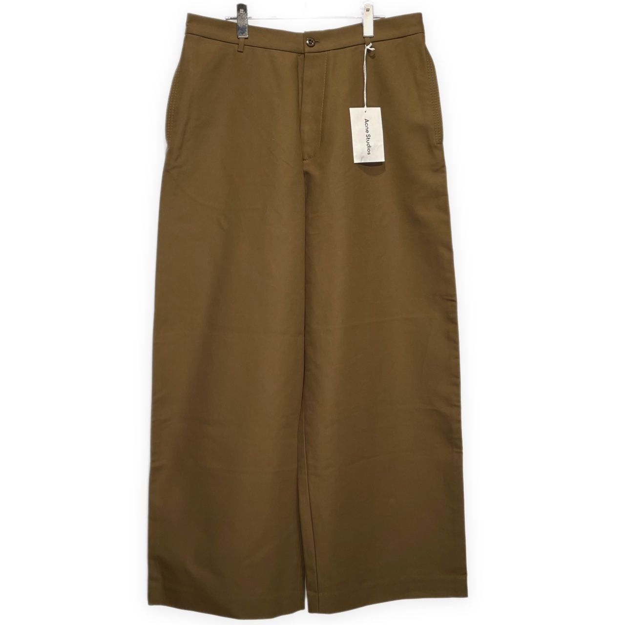 Acne Studios サイズ48 Twill Trousers FN-MN-TROU001077 タグ付き コットンツイルトラウザーズ ワイドパンツ カーキ