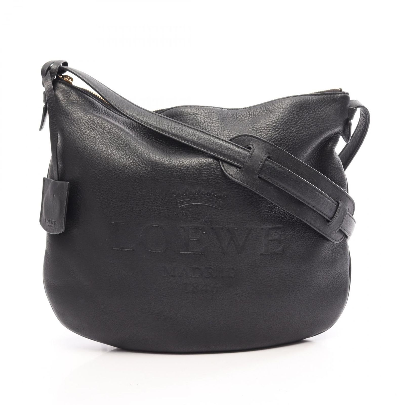 ロエベ LOEWE ショルダーバッグ ヘリテージ ブラック レザー ヘリテージ ショルダーバッグ レディース Used B 50,880円