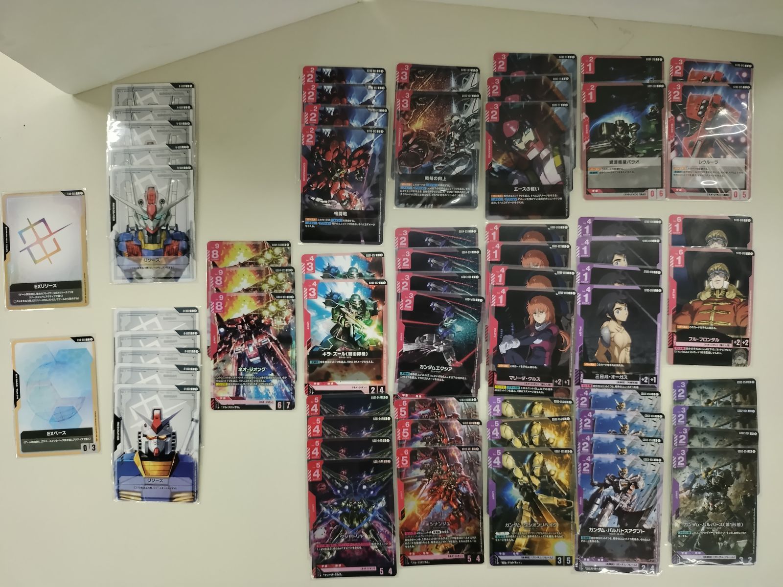 【中古TCG】ガンダムカードゲーム デッキセット 赤紫ネオジオング 【50-63】