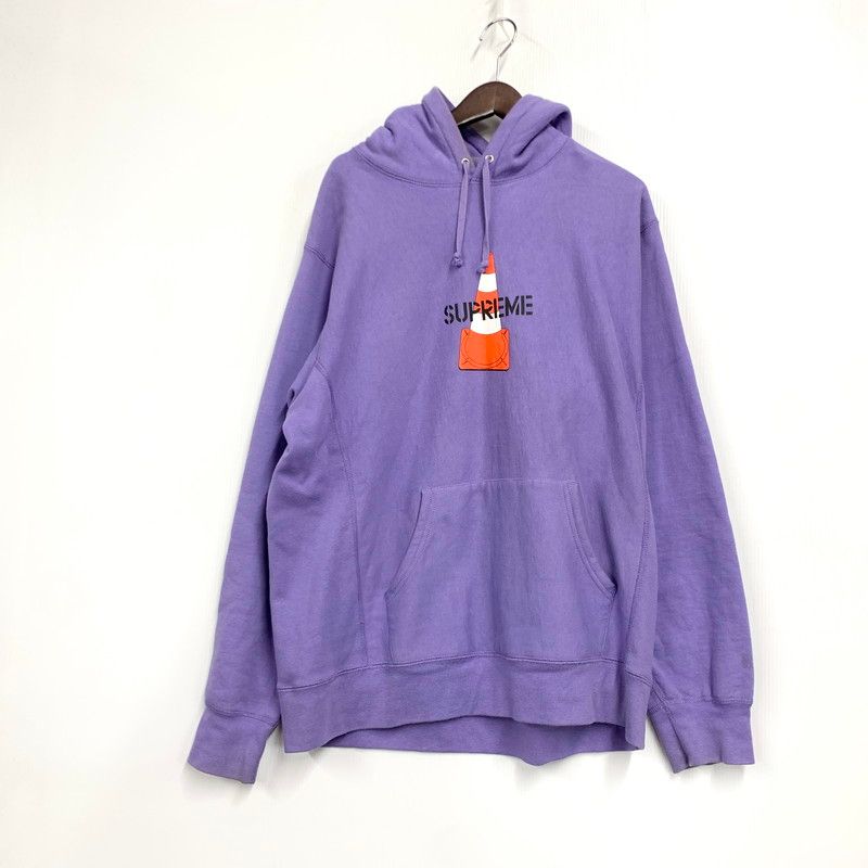 【希少カラー】シュプリーム センターロゴ カラーコーン　パーカー 完売モデル　紫 現状渡し品】 SUPREME シュプリーム 19AW CONE HOODED SWEATSHIRT