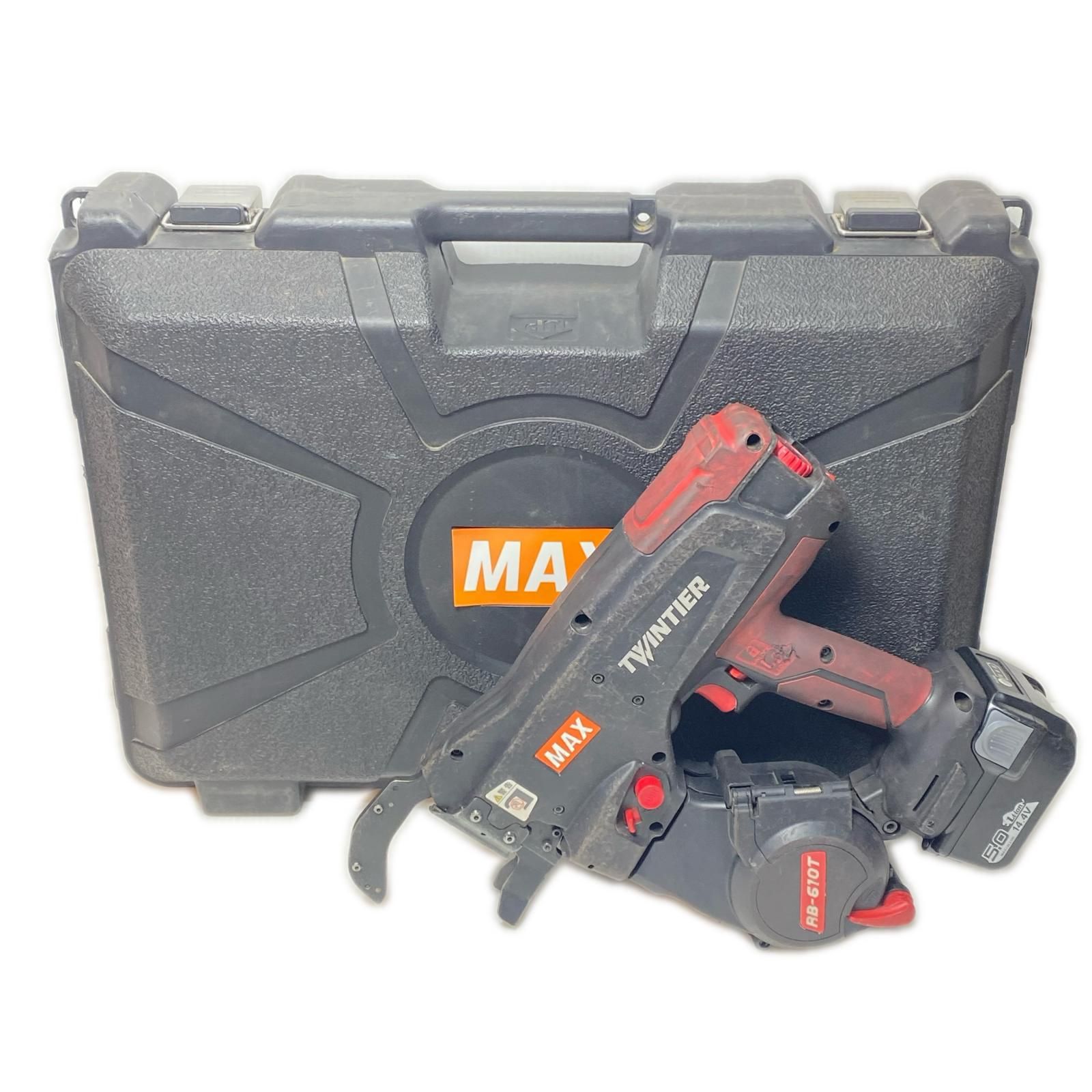 MAX マックス 鉄筋拘束機 充電器・充電池2個・ケース付 RB-610T ブラック