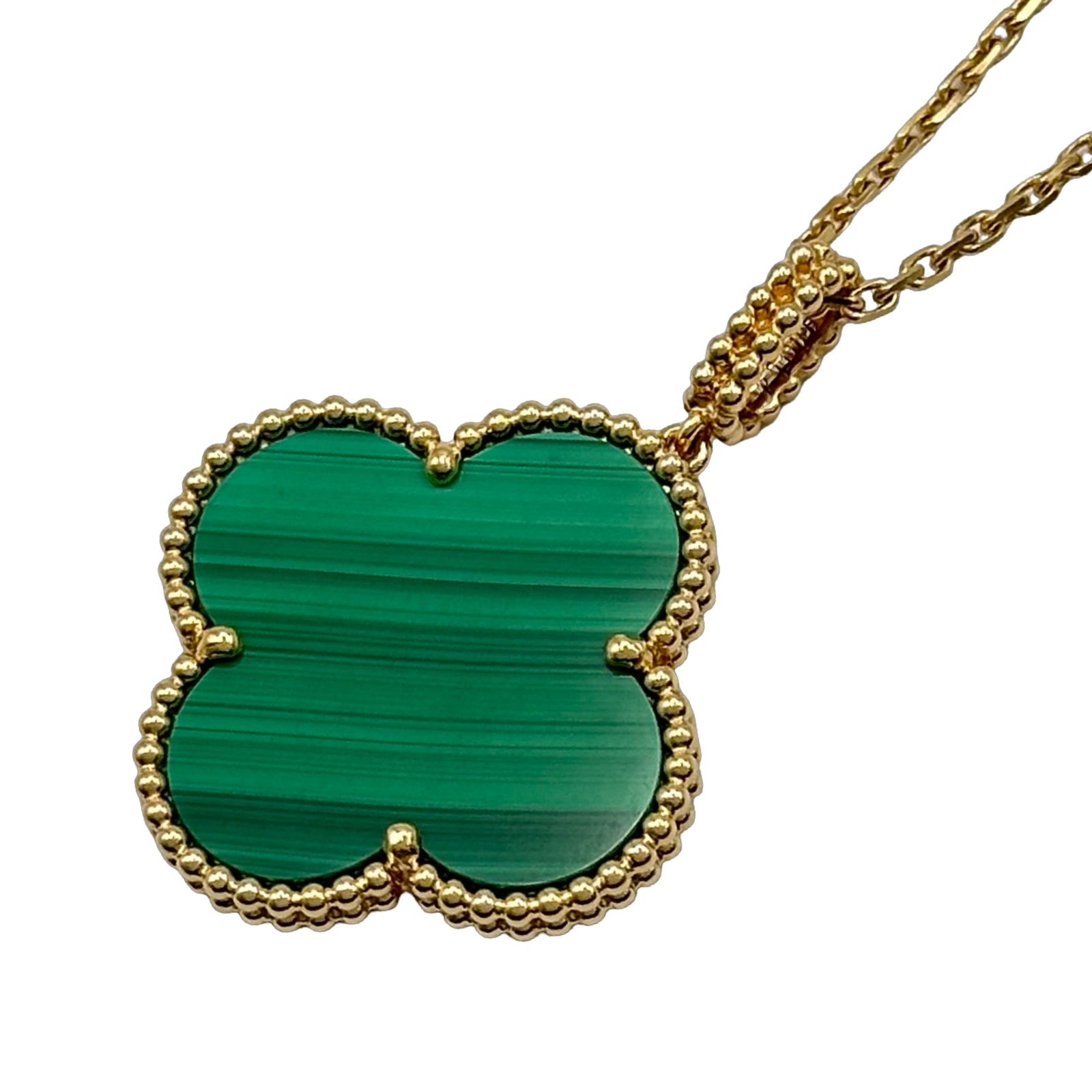 ヴァンクリーフ＆アーペル Van Cleef & Arpels マジックアルハンブラネックレス ゴールド Au750 マラカイト ジュエリー