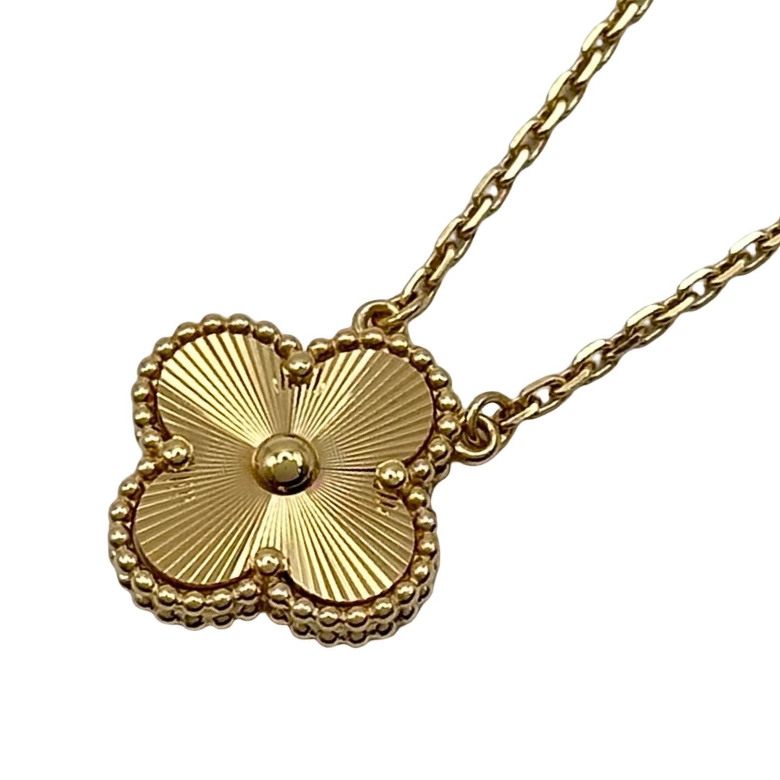 ヴァンクリーフ＆アーペル Van Cleef & Arpels ヴィンテージアルハンブラギョーシェネックレス ゴールド Au750 ジュエリー