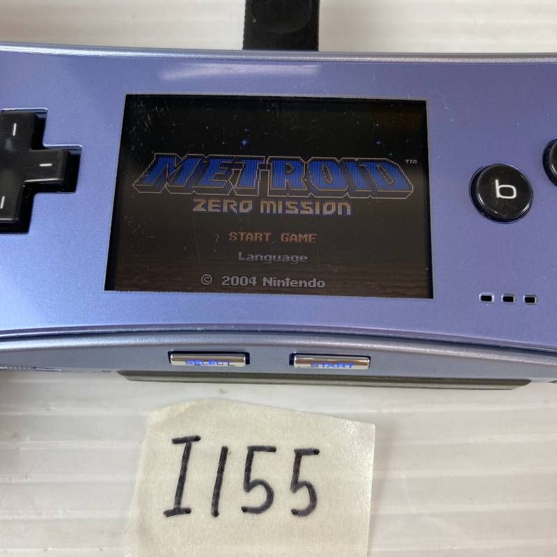 ◇I155【通電OK】ゲームボーイミクロ GAME BOY micro ブルー 青 GBA