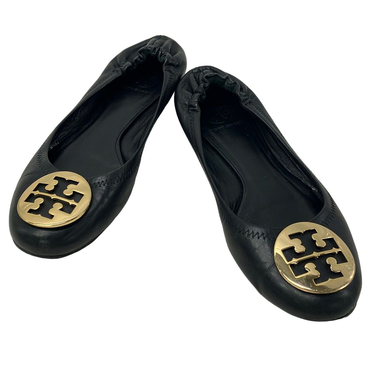 TORY BURCH(トリーバーチ) フラットシューズ 8 1/2 M レディース - 黒