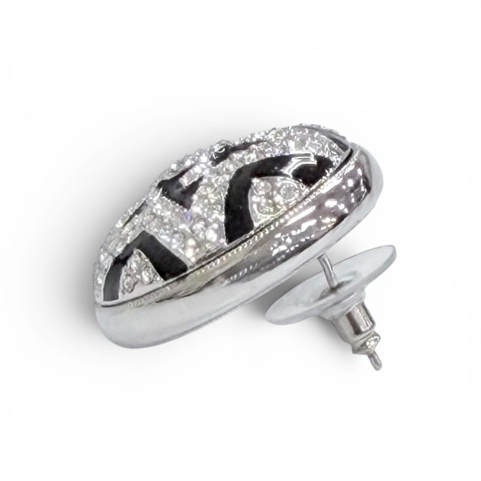 美品△CHANEL シャネル A23K ココマーク スター ラインストーン ピアス