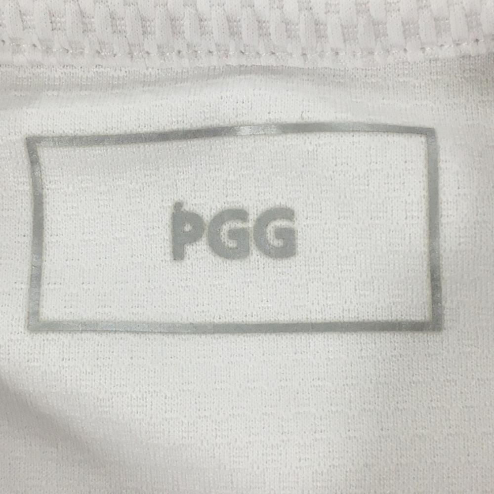 美品】PGGパーリーゲイツ ノースリーブシャツ 白 背面ビッグロゴ