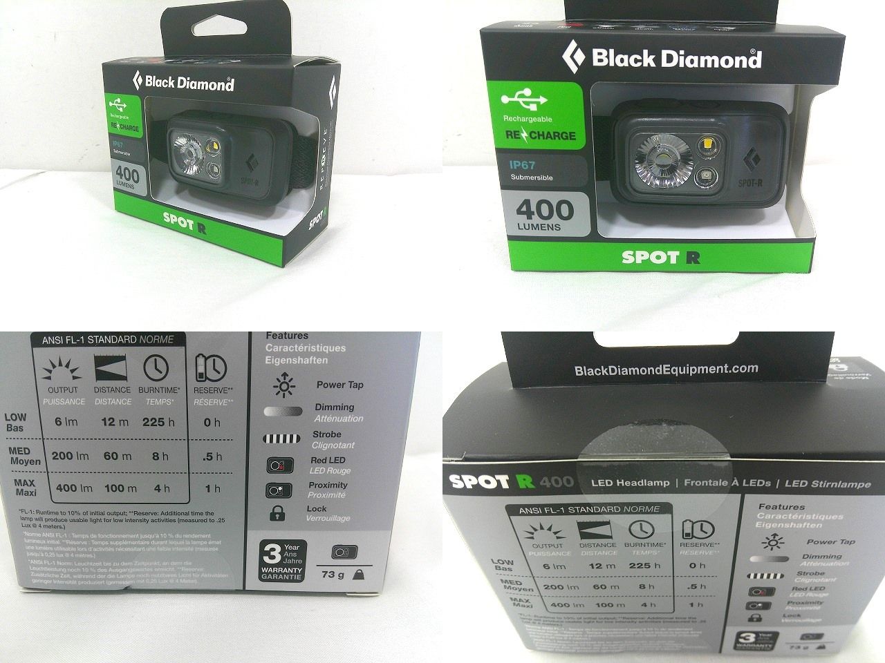 26g-768x【中古】【未開封品】Black Diamond SPOT R ｽﾎﾟｯﾄ400-R ﾍｯﾄﾞ