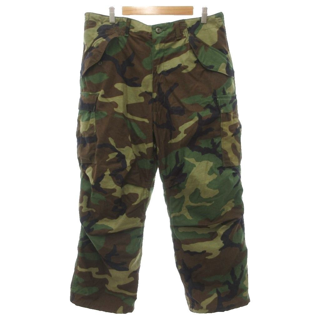 ヴィンテージ 実物 US ARMY 85年会計 military M-65 フィールドパンツ ウッドランドカモ M TALONジップ ライナー付き 緑 グリーン 黒 ブラック 茶 ブラウン /KB ■ECF007