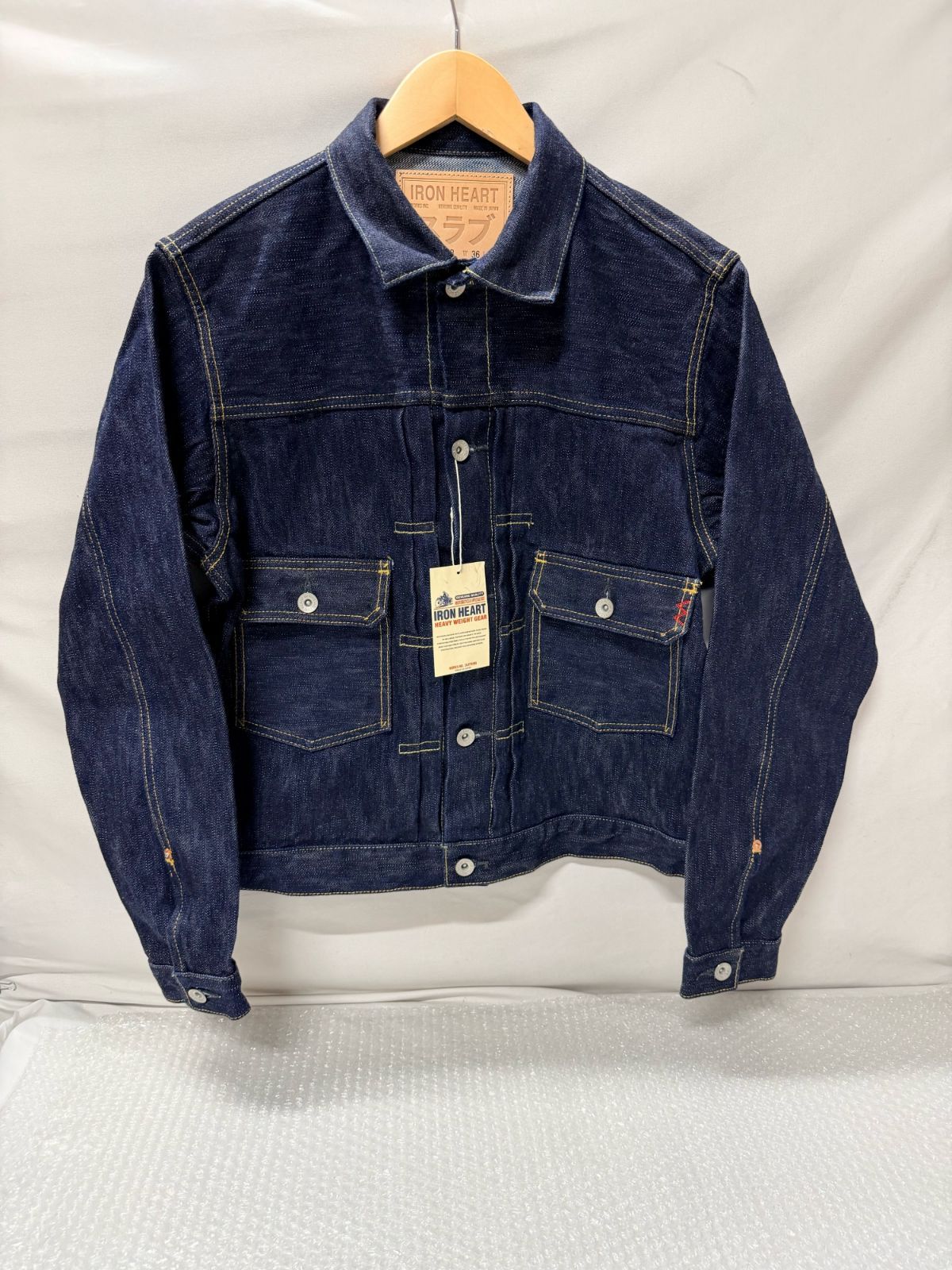 アイアンハート IHJ-507-SLB 16oz デニム TYPE 2 ジャケット サイズS W36 インディゴ