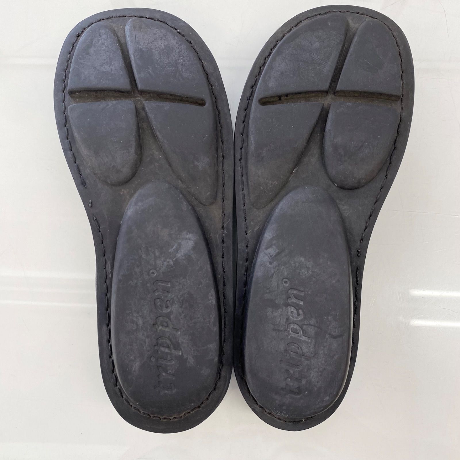 trippen トリッペン 本革 レザー スリッポン フラットシューズ