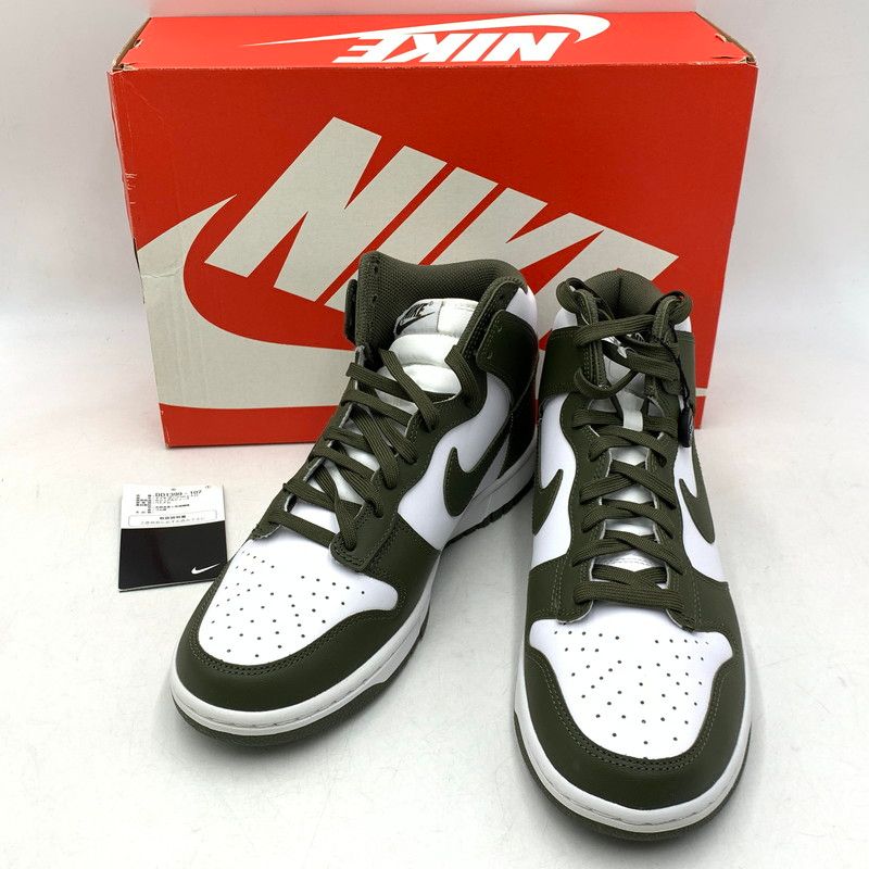【中古美品】 NIKE ナイキ DD1399-107 DUNK HIGH ダンク ハイ CHAMPIONSHIP KHAKI チャンピオンシップ カーキ スニーカー シューズ 靴 【160-260714-ya-04-izu】
