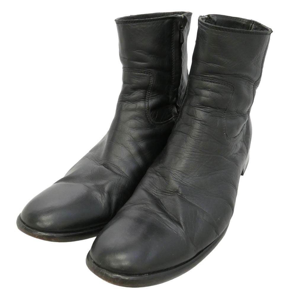 RUDE GALLERY Rude Gallery Side Zip Leather Boots Black [Used]